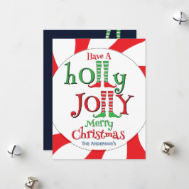 Glad Jul Tomte Elf Julkort