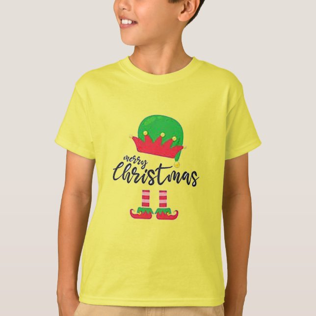 Glad Jul Tomte Grundläggande Barn T-Shirt för Pojk (Framsida)