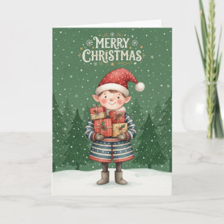 Glad jul Tomte Helgkort