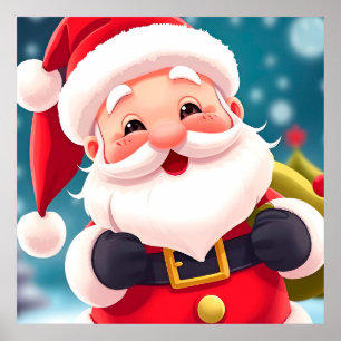 Glad jul tomte illustration firar poster