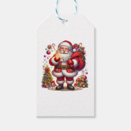 Glad jul tomte jul presentetikett