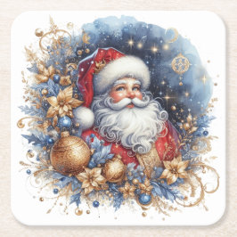 Glad jul tomte & jul underlägg papper kvadrat