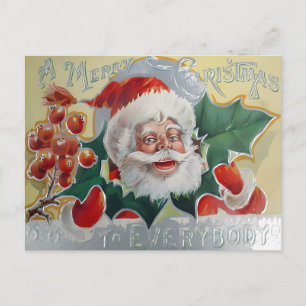 Glad Jul Tomte Julbär Jul Vykort