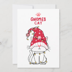 Glad jul Tomte Katt Julkort