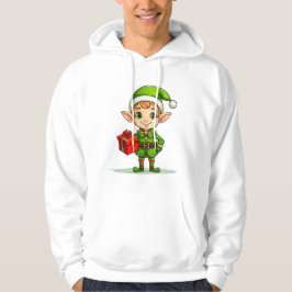 Glad jul-tomte med present – Holiday Hoodie