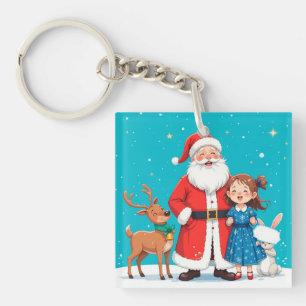 Glad jul tomte med snöjungfru