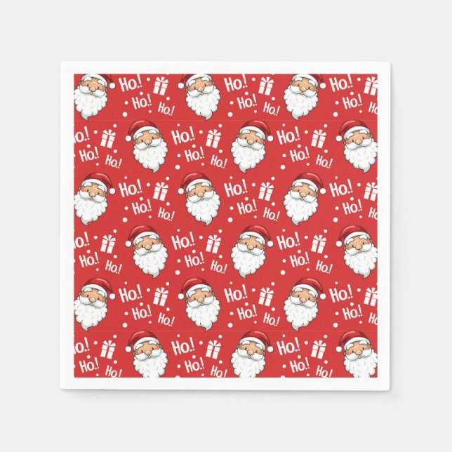 Glad jul Tomte Pappersservett (Framsidan)
