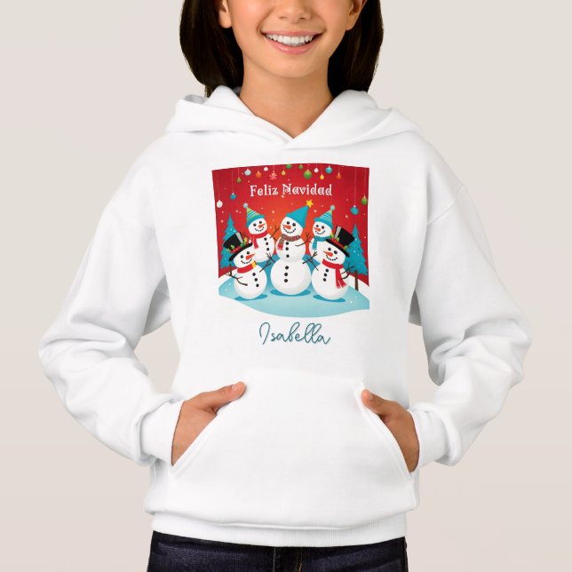 Glad jul Tomte Personligt Namn Spanska T Shirt (Framsida)