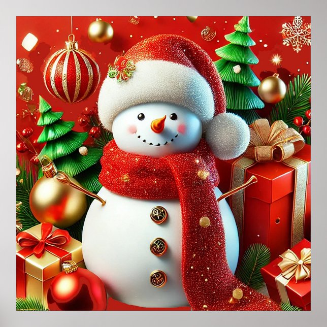 Glad Jul Tomte Poster (Framsidan)