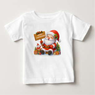 Glad jul Tomte Rollig T-Shirt. T Shirt