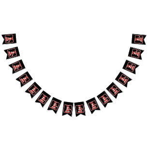 Glad Jul Tomte Samling Girlang Banner Vimplar