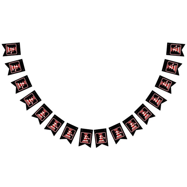Glad Jul Tomte Samling Girlang Banner Vimplar (Alla)