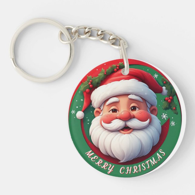 Glad jul tomte serieteckning porträtt (Framsidan)