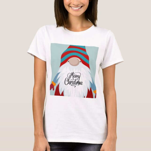 Glad jul Tomte T Shirt (Framsida)