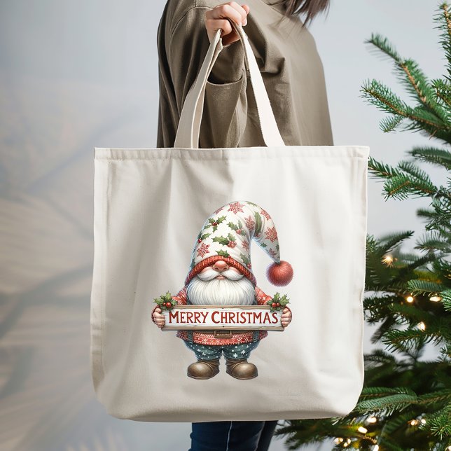Glad jul Tomte Tygkasse (Skapare uppladdad)
