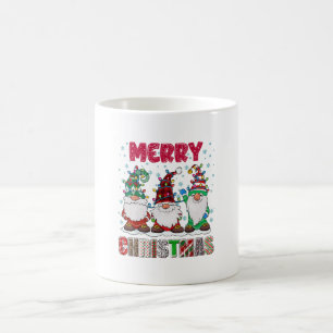 Glad jul Tomtefamilj Roligt julträd Kaffemugg