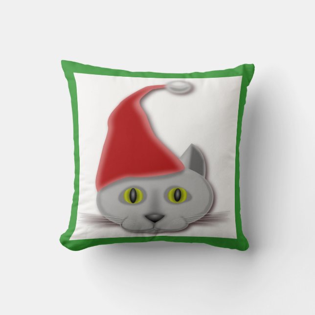 "GLAD JUL" TOMTEKATT KUDDE (Framsida)