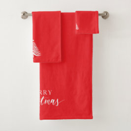 Glad jul Träd Handduksset Minimalistisk