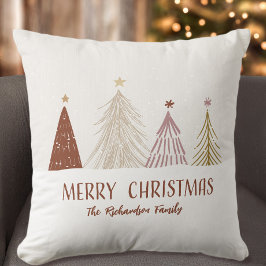 Glad jul Träd Jul Anpassad Familj Hem Kudde