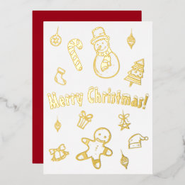 Glad Jul Träd Julgran Snöman Godisrand Klockor