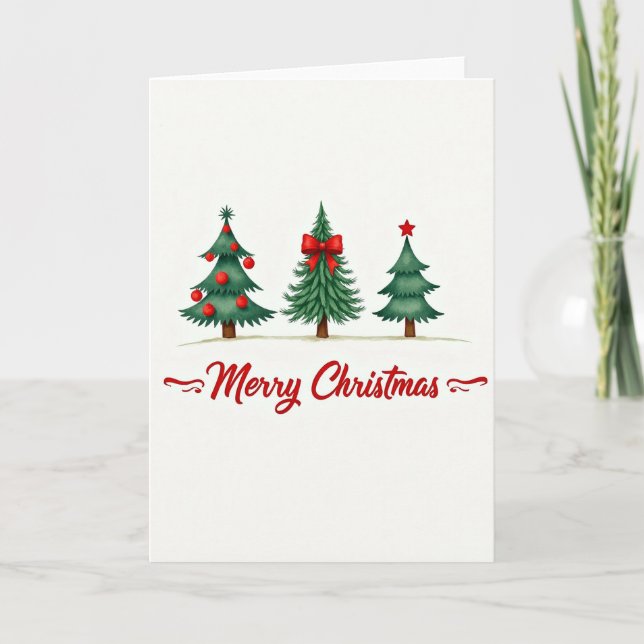 Glad jul Träd Kort (Framsida)
