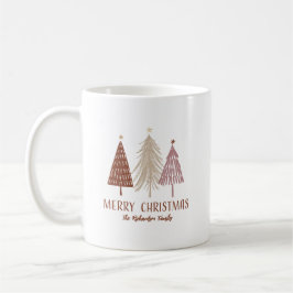Glad jul Träd Snö Högtid Elegant Anpassad Kaffemugg