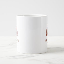 Glad jul Träd Snö Semestern Elegant Anpassad Jumbo Mugg