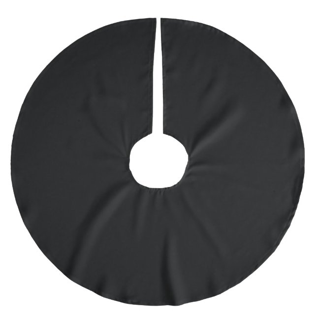 Glad jul trädskört svart  julgransmatta borstad polyester (Framsidan)