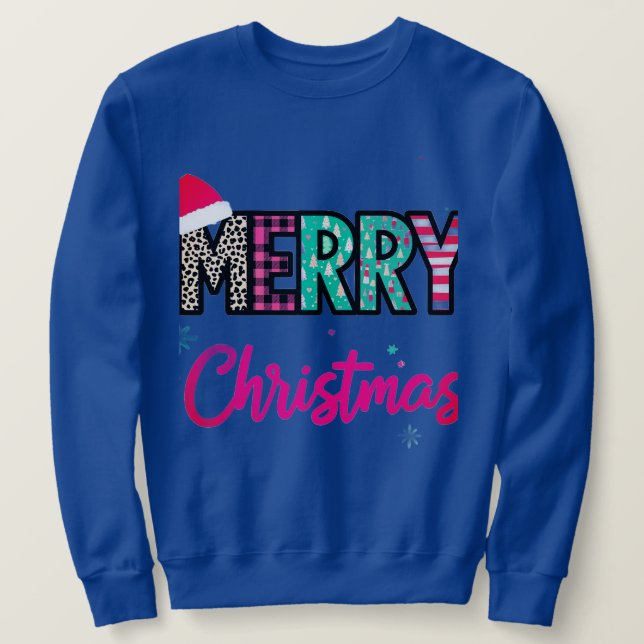 GLAD JUL Tröja Lång Ärmad Tröja (Design framsida)