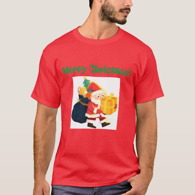 Glad jul Tryckt önskan Elegant Stilig Cool T Shirt (Framsida)
