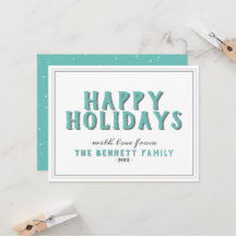 Glad jul turkos typografi jul