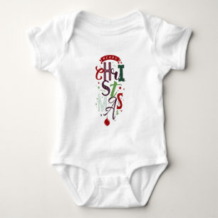 Glad jul Typografi Bokstavsdesign Färgrik T Shirt