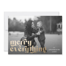 Glad jul typografi Holiday Photo Card