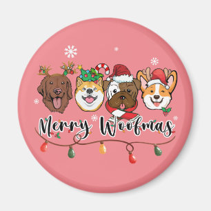 Glad Jul Typografi Magnet