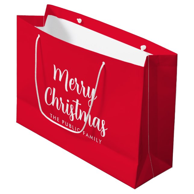 Glad jul typografi skript Namn mall (Framsidan Vinklad)