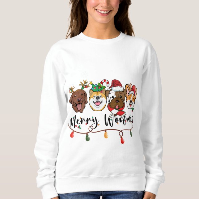 Glad Jul Typografi T-Shirt (Framsida)