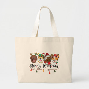Glad Jul Typografi Totebag Jumbo Tygkasse