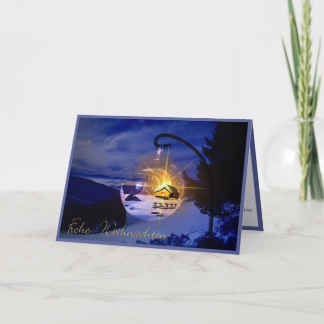 Glad jul tyska jul Personlig Kort (Framsida)