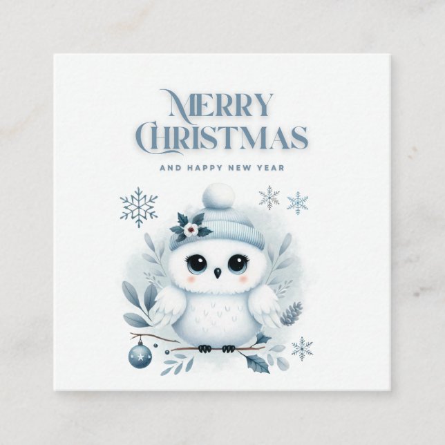 Glad jul Uggla  Tilläggskort (Framsida)