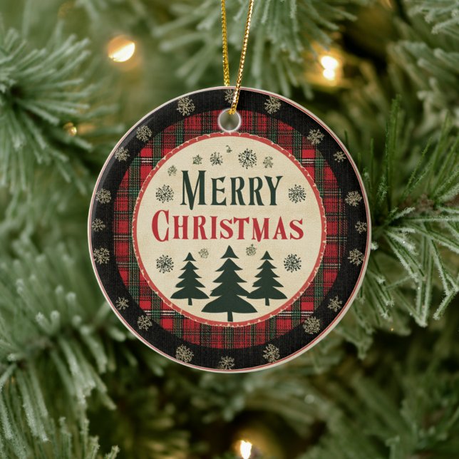 Glad jul Unik julgransprydnad Keramik (Träd)