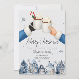 Glad jul Varm choklad-fest Inbjudningar
