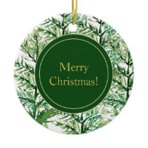 Glad jul Vattenfärgskonst Träd
