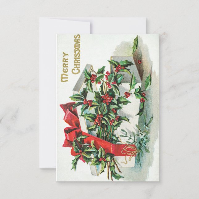 Glad Jul Vintagekort Inbjudningar (Framsida)