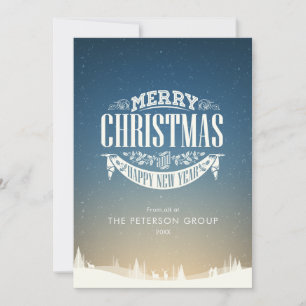 Glad jul Vinterscen Företag Julkort