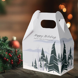 Glad Jul Vinterträd Modern Julfest Presentaskar