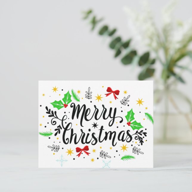 Glad jul vykort (Stående Fram)