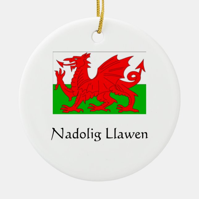 Glad jul Wales Ornament (Framsidan)