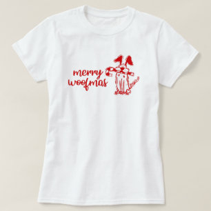 Glad Jul Woofmas Hund Jultröja T Shirt