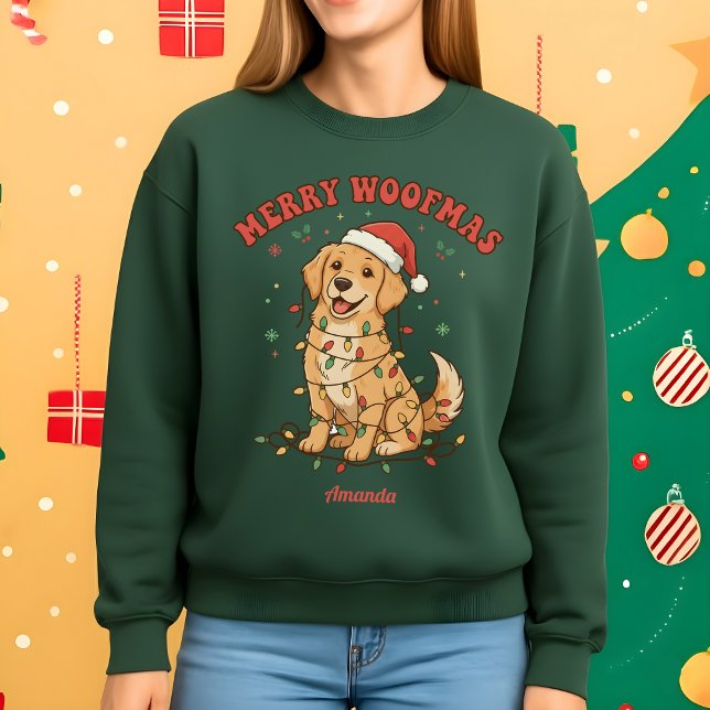Glad Jul Woofmas Rolig Hund Jul Tröja (Skapare uppladdad)