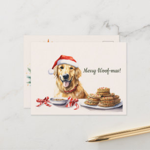 Glad Jul-wooof Hund Kakor Julkort Vykort